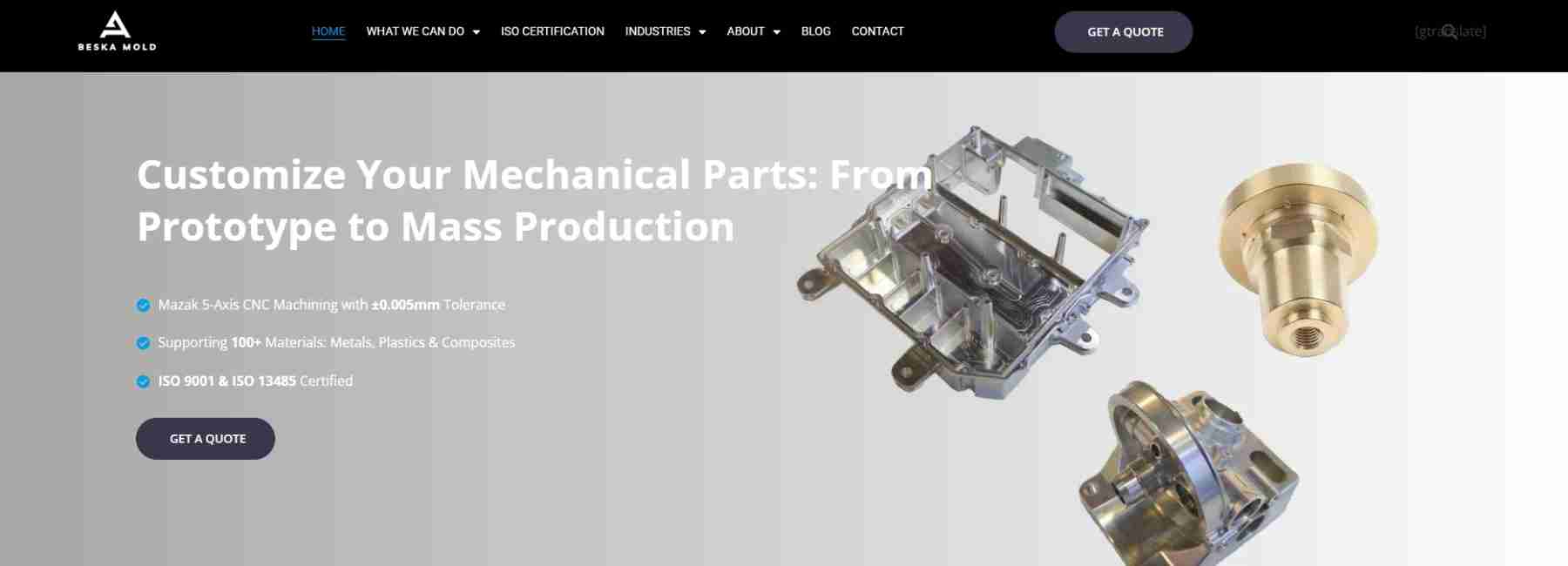 Beska Mold Custom Drone Parts Manufacturing